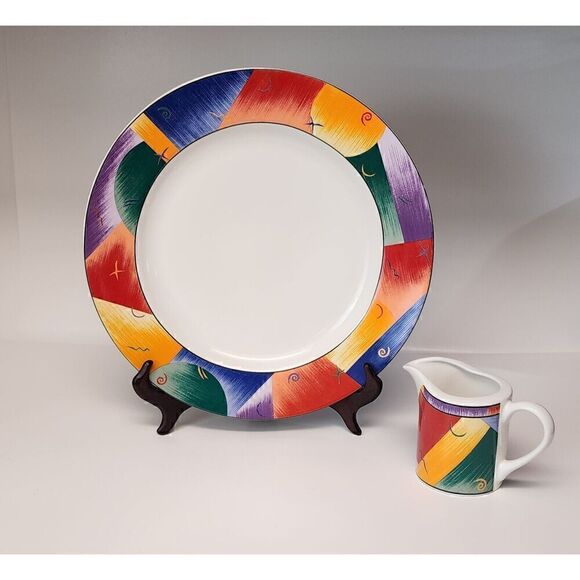 Sango Tango 4915- 12" Platter & Creamer - Picture 1 of 7